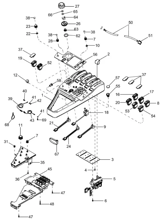 87414328 - Включатель блок. дифф. на подлок. упр. TGT8/Mg.